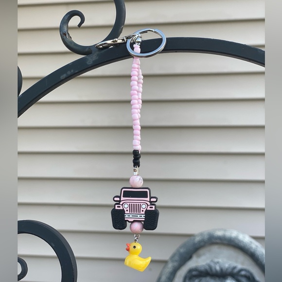 Handmade Resin Duck Jeep Rearview Mirror Charm- Keychain- Backpack - Purse Charm - Picture 5 of 6